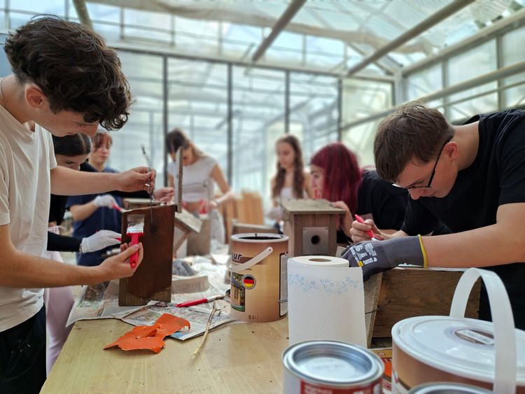 Odúk felújítása, átfestése a Botanikus Kertben