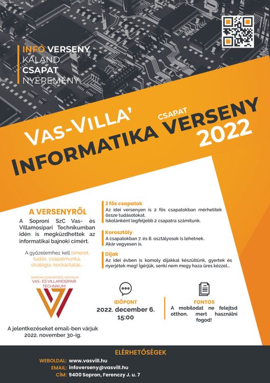 INFORMATIKA VERSENY 2022