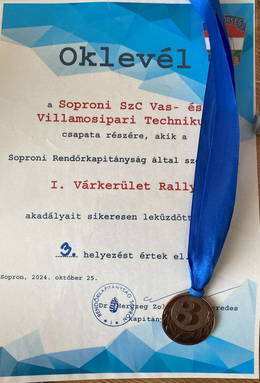 Harmadik hely a Várkerület Rally-n!