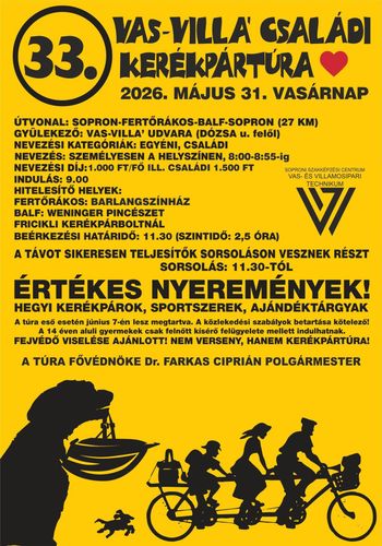 Vas-Villa' családi kerékpártúra 2026
