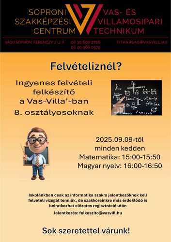 Felvételi felkészítőt indítunk