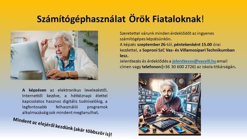 Számítógéphasználat örök fiataloknak